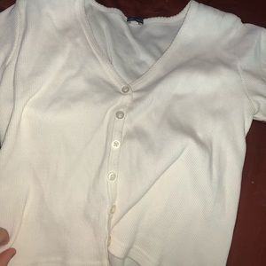 Brandy white v neck